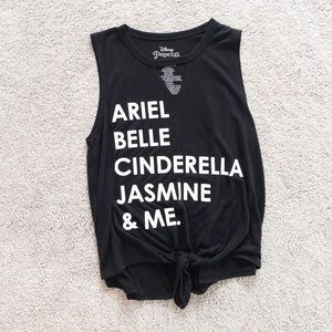 Disney Princess Ariel Belle Cinderella Jasmine and ME V-Neck adult Tank